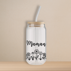 Verre - Maman fleur (Personnalisable)