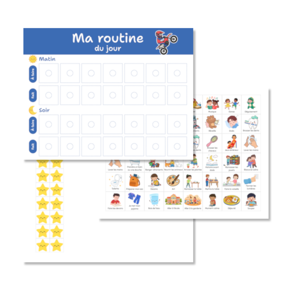 Ma routine du jour enfant - KIT ou PRÊT À L'EMPLOI